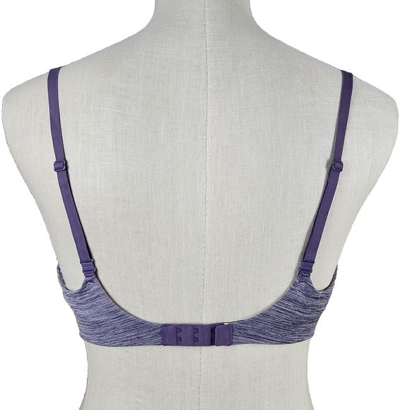 Victoria's Secret Underwire Padded Plunge Bra Size 36D Purple - Picture 2 of 5